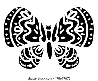 Silhouette of a butterfly, butterfly vector, butterfly illustration
