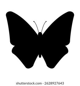 Silhouette of a butterfly. Butterfly vector illustration. Butterfly icon for app or web