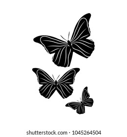 silhouette butterflys 