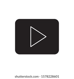silhouette of button play symbol isolated icon vector illustration design