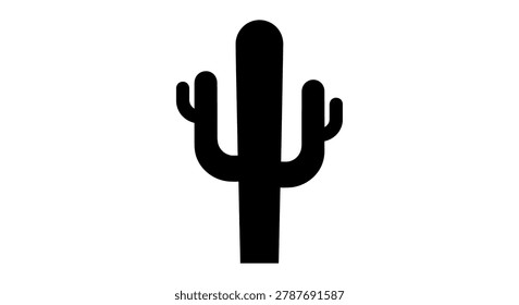 Silhouette of a cactus plant