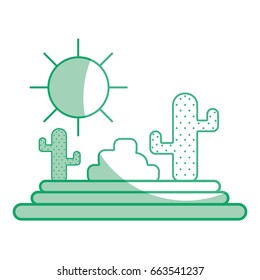 silhouette cactus with sun natural aventure