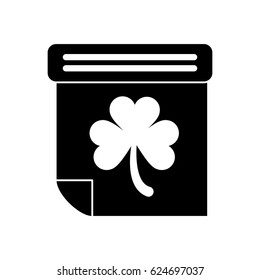 silhouette calendar clover st patrick day irish culture