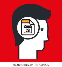 silhouette calendar date icon