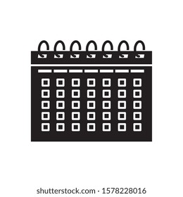 silhouette of calendar reminder date isolated icon vector illustration design