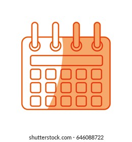 silhouette calendar symbol icon design