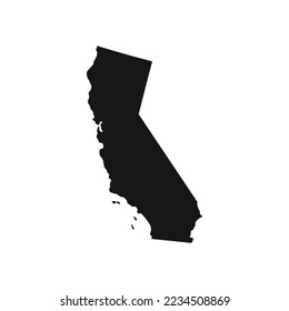 Silhouette of California state border.