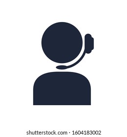 silhouette of call center agent vector illustration design