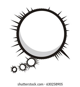 silhouette callout scream for dialogue circular shape with thick contour