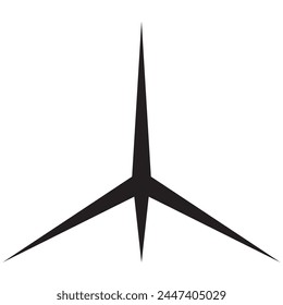 A silhouette of a caltrop