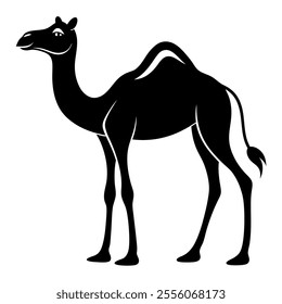 silhouette camel vector art on white background. camel vector art.