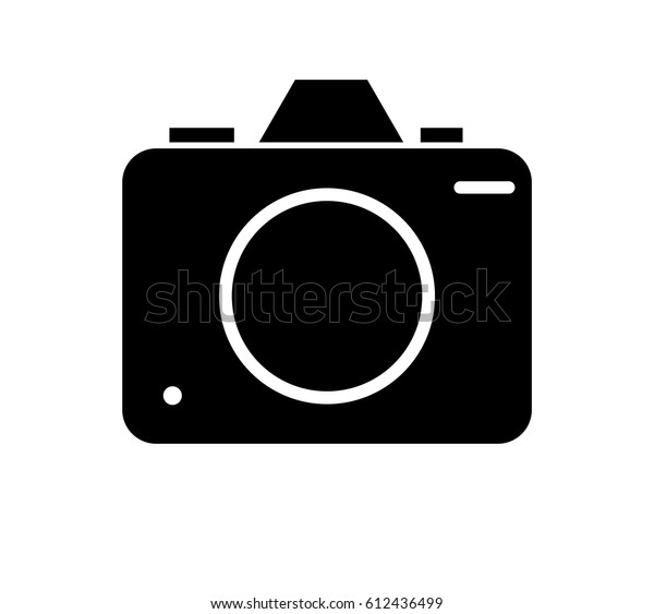 Silhouette Camera Isolated On White Stock Vector (Royalty Free ...