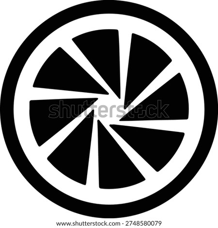 Silhouette Camera Lens Aperture Iris Photography Technology Graphic Element illustration vector