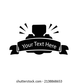 Silhouette camera logo icon. camera logo with a lens design
