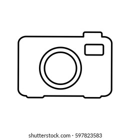 silhouette camera photo icon, vector illustraction design
