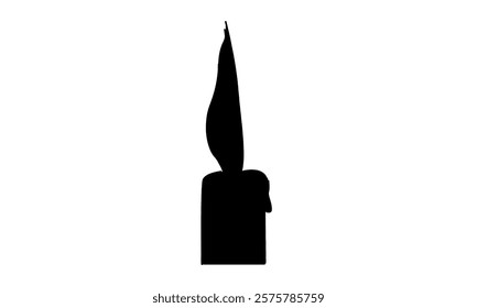 silhouette of candle light illustration