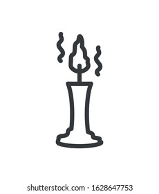 silhouette of candles on a white background vector illustration design