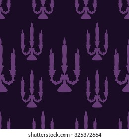 silhouette of candlestick. chandelier icon isolated vector