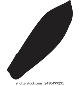 A silhouette of a canoe
