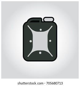 Silhouette of cansider. Vector illustration.