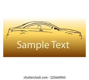 Silhouette of the car