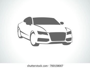 silhouette of the car