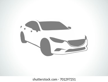 silhouette of the car