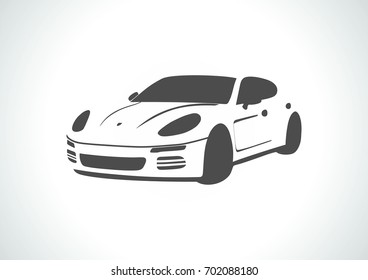 silhouette of the car