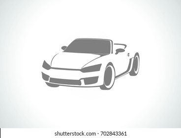 silhouette of the car
