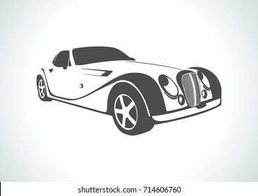 silhouette of the car