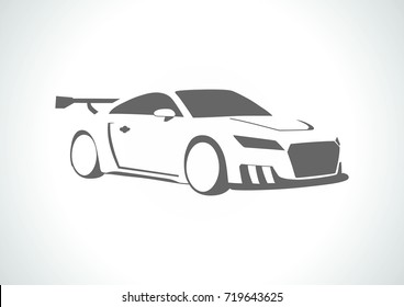 silhouette of the car
