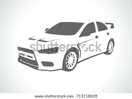 silhouette of the car
