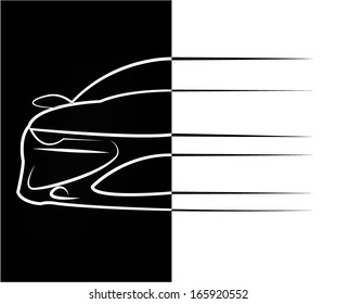 Silhouette of car background.