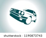 the silhouette of the car. BMW.