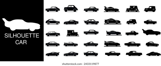 Silhouette Car Collection, featuring a carefully curated selection of car silhouettes. Each piece captures the essence and dynamic lines of the iconic model