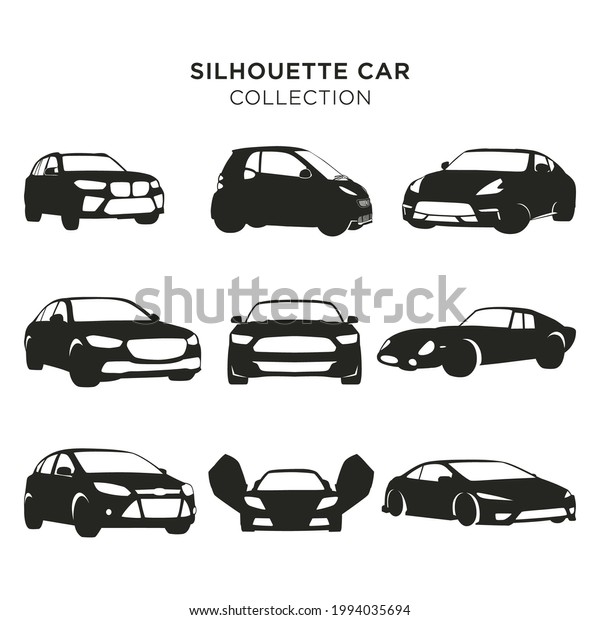Silhouette car collection\
vector design 