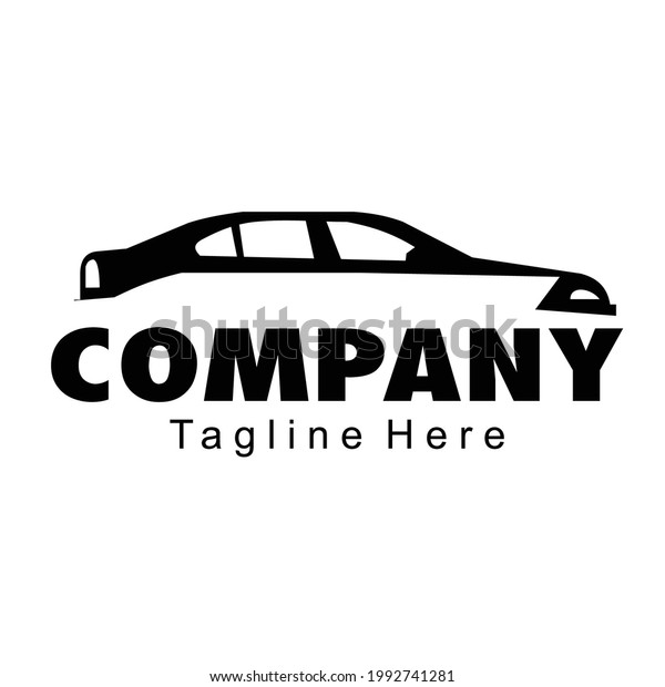 silhouette of\
car company logo template vector\
design