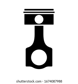 Silhouette Car Engine Piston Outline Icon Stock Vector (Royalty Free ...