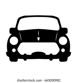 Silhouette of car front view. Auto Logo. Car icon