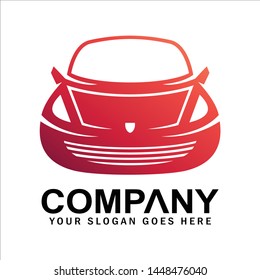 Silhouette car logo, automotive sign