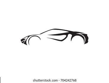 Silhouette Car Logo Design Concept Sports Stock Vector (Royalty Free ...