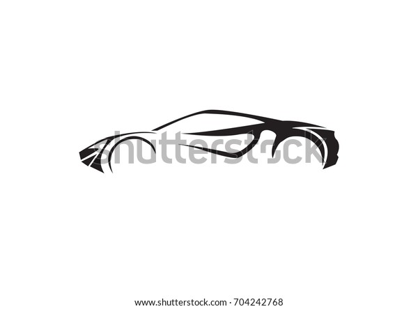 Silhouette Car Logo Design Concept Sports Stock Vector (Royalty Free ...