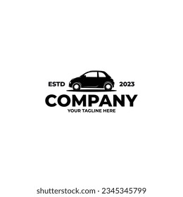 Silhouette of car logo design template