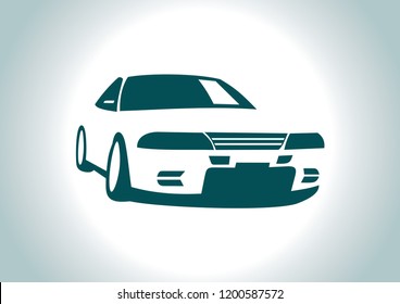 the silhouette of the car. Nissan.