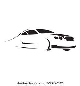 Silhouette of the car from the side