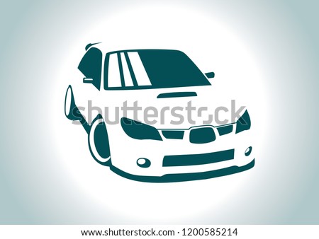 the silhouette of the car. Subaru Impreza. Stock photo © 