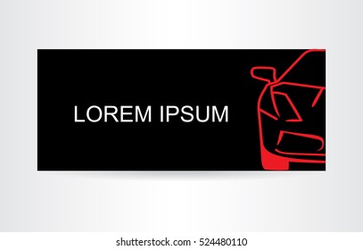 Silhouette of the car. Car symbol. Template for logotype.