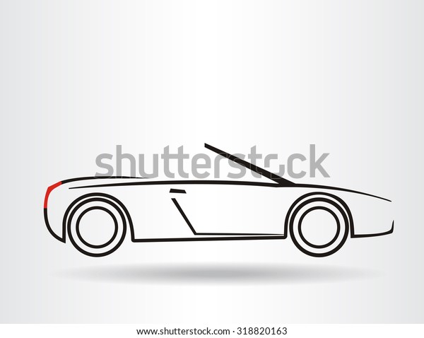 Silhouette\
of the car. Car symbol. Template for\
logotype