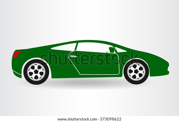 Silhouette of\
the car. Car symbol. Vector\
illustration