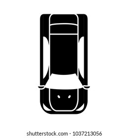 silhouette car transport with windows and wheels design
